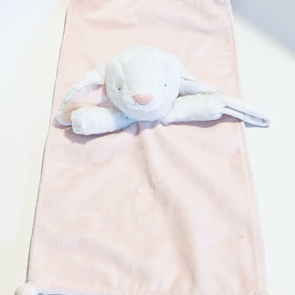 Carters Bunny Pink White Paci Loop Lovey Security